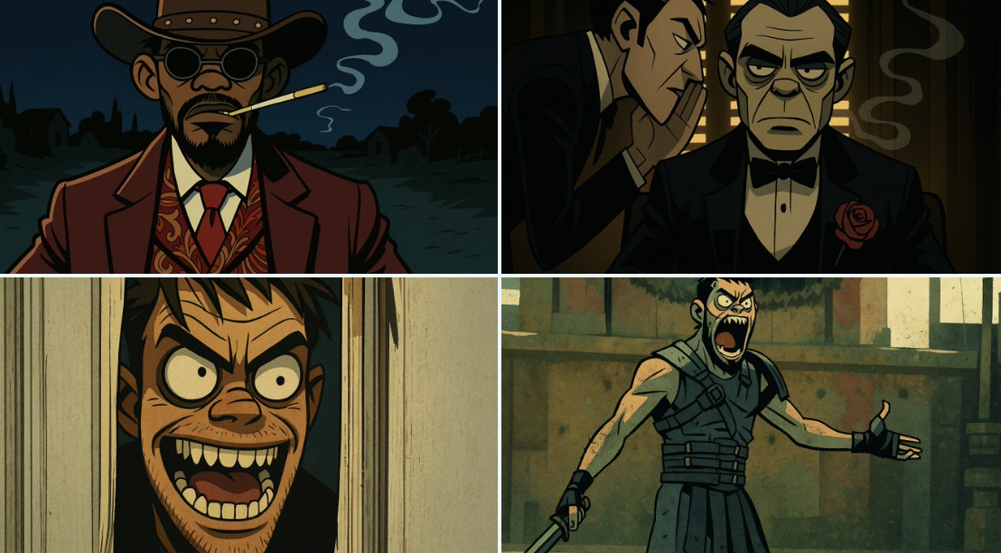 Restyle an uploaded image into a gritty Gorillaz-inspired illustration with bold outlines, sharp angles, high-contrast shadows, and distressed urban textures in a muted, washed-out palette.