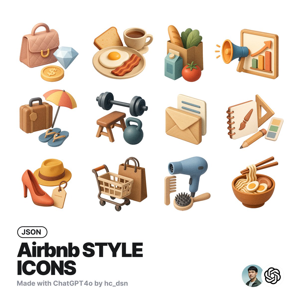 Generate a {{CONCEPT}} icon in a premium, friendly Airbnb-style isometric 3D look. Uses clean composition, soft ambient lighting, semi-matte textures, and a pure white background for scalable branding-ready icons.