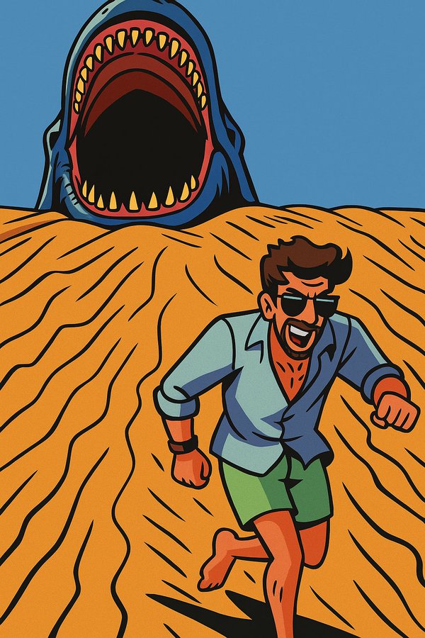 Transform an uploaded image into a frame-like 1990s American Saturday morning cartoon illustration using thick black outlines, flat bold colors, and sharp cel shading with hard, stop-motion-style shadows.