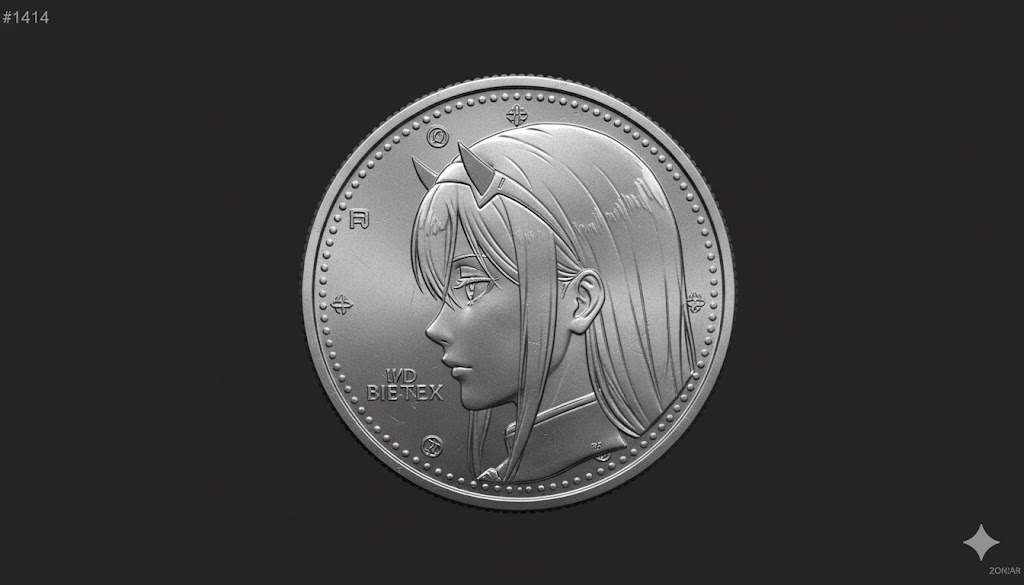 Create a highly realistic metallic coin featuring a user-provided face as an accurate profile emboss, with engraved textures, fine relief details, and authentic mint-style border markings on a dark minimalist backdrop.