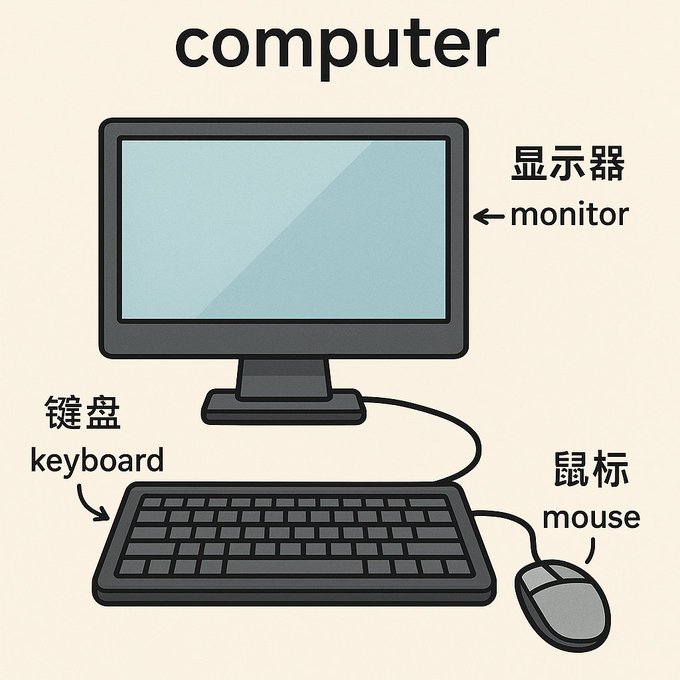 Generate a themed image for an English vocabulary flashcard and expand it with arrow-based, step-by-step annotations. Each part is labeled in both Chinese and English to support learning.