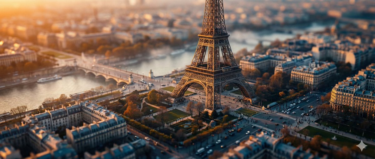 Create a highly detailed tilt-shift photograph that turns an iconic location into a whimsical miniature toy model scene, with sharp central focus and soft bokeh falloff. Features HDR cinematic lighting, vibrant color schemes, atmospheric haze, and professional architectural miniature composition in ultra-high-resolution 8K.